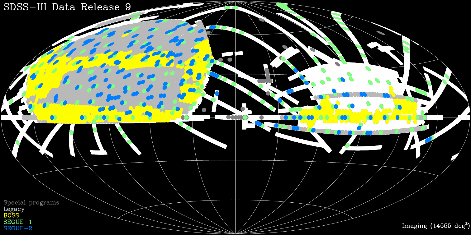 Imaging coverage of SDSS Data Release 9