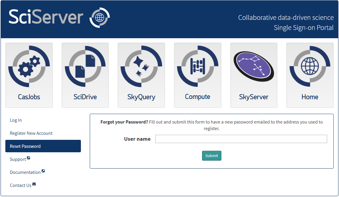 Reset your password on the Login Portal