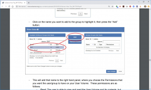 Click the Add button to share this user volume with the user(s) and/or group(s) you selected