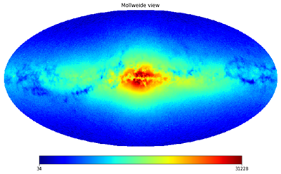 A bright center trailing off into a thinner disk